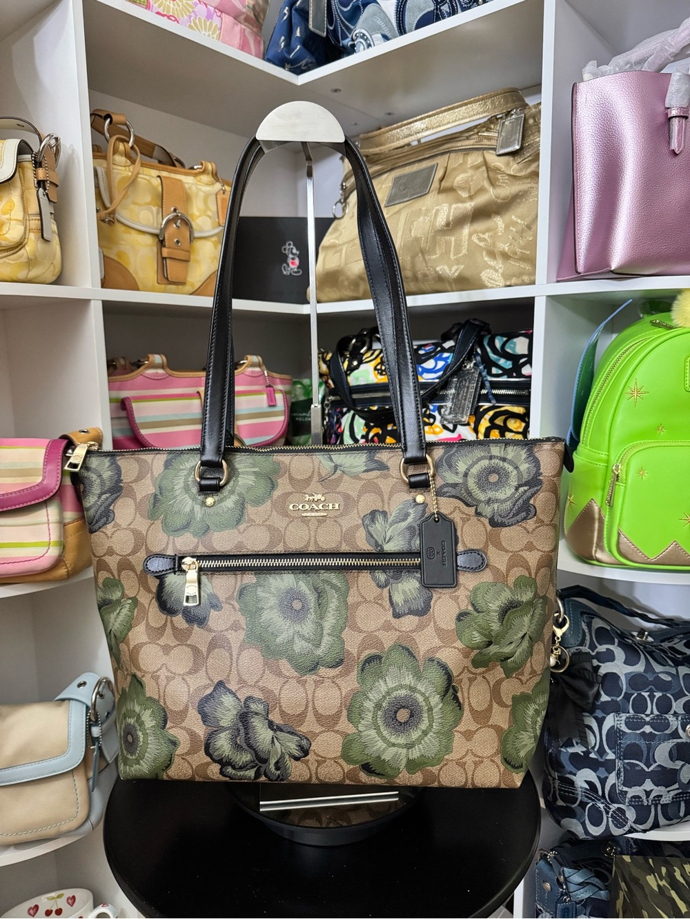 Coach Kaffe Fassett Camo Floral Tote Bag